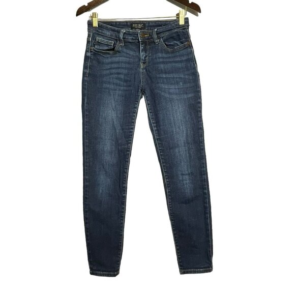 Judy Blue Skinny Slim Jeans Women Size 9/29 Fade Wash Distressed Moto Biker Rock - Picture 2 of 12